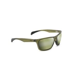 NWT MAUI JIM MAKOA MATTE KHAKI GREEN POLAR HT GREEN GLASS SUNGLASSES HT804-15M